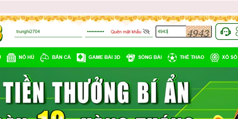 Đăng Nhập Good88 - Các Bước Thao Tác Đơn Giản Dễ Hiểu 11 Nhập thông tin tài khoản đã đăng ký Good88