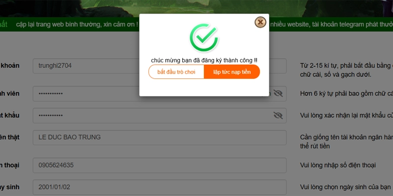 Đăng Ký Good88 - Cách Tạo Tài Khoản Trên PC Và Điện Thoại 13 Hoàn tất đăng ký Good88