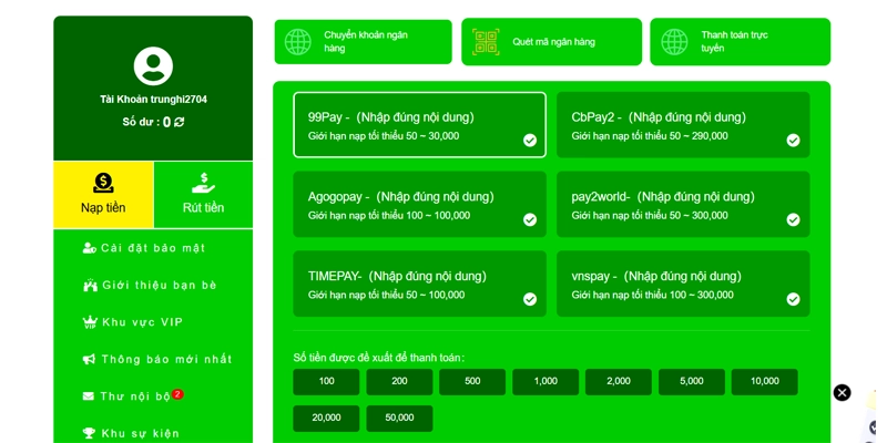 Nạp Tiền Good88 - Hướng Dẫn Cách Cấp Vốn Nhanh Và An Toàn 8 Nạp tiền Good88 trực tuyến