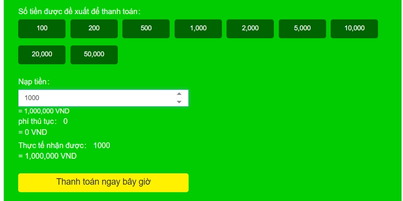 Nạp Tiền Good88 - Hướng Dẫn Cách Cấp Vốn Nhanh Và An Toàn 9 Nhập số tiền muốn nạp tại Good88